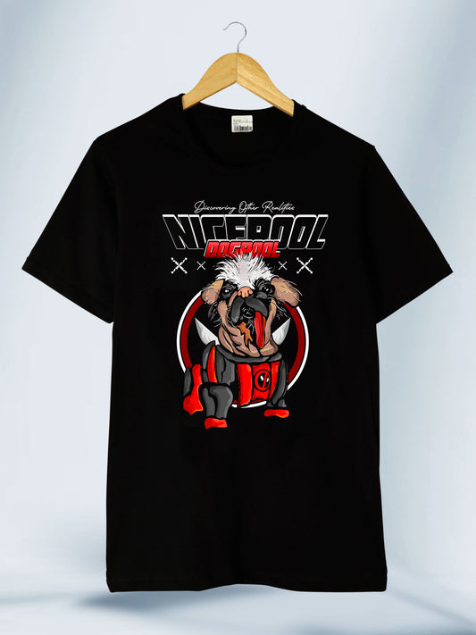 Camiseta Negra Unisex Dogpool Deadpool