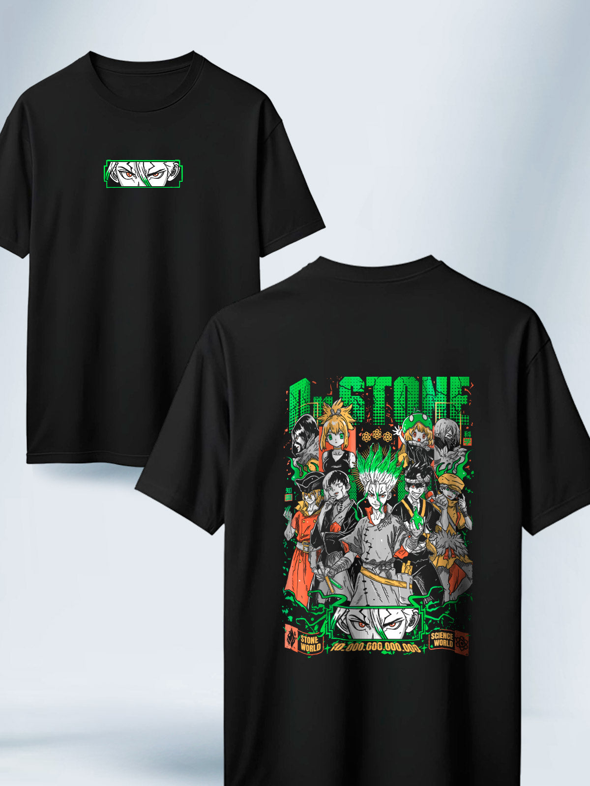 Camisa Negra Unisex Science World Dr Stone