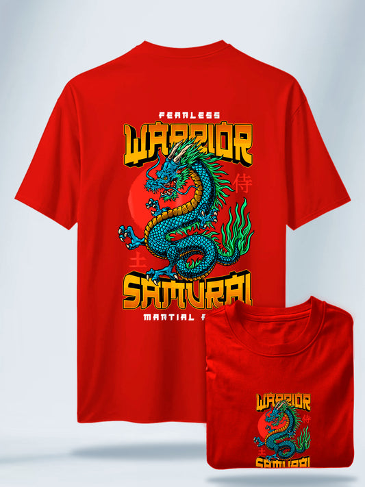 Camiseta Unisex Negra Dragon Warrior #2