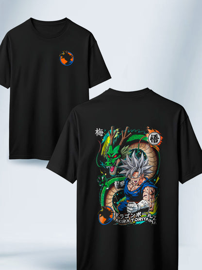 Camisa Negra Unisex Goku y Shenlong Dragon Ball