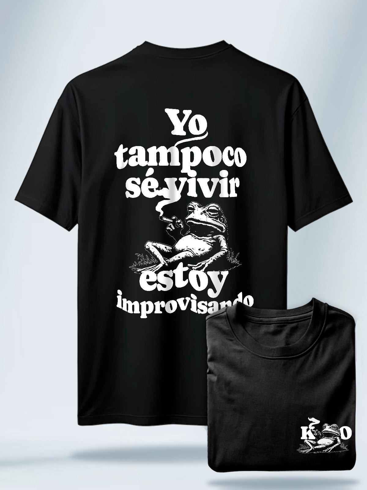 Camiseta Unisex Negra Estoy Improvisando
