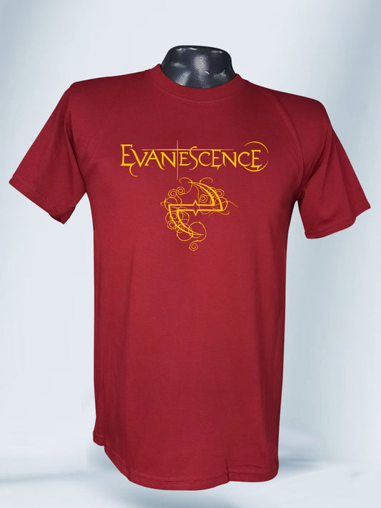 Camiseta Rojo Unisex Logo Evanescence