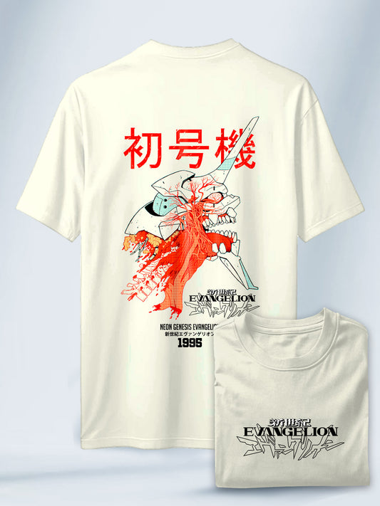 Camisa Blanca Unisex Destrucción Eva01 Evangelion