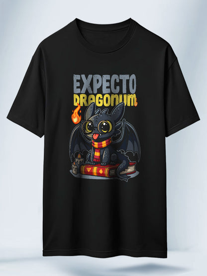 Camiseta Negra Unisex Chimuelo Potter Como Entrenar a tu Dragon