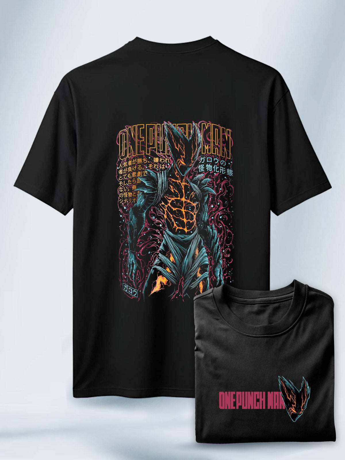 Camisa Negra Unisex Garou One Punch Man
