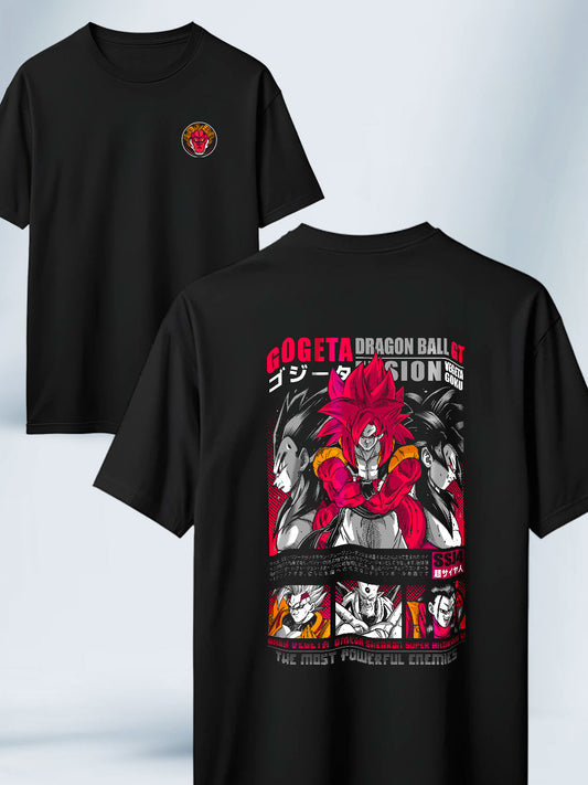 Camiseta Negra Unisex Gogeta Super Saiyan 4 Dragon Ball GT