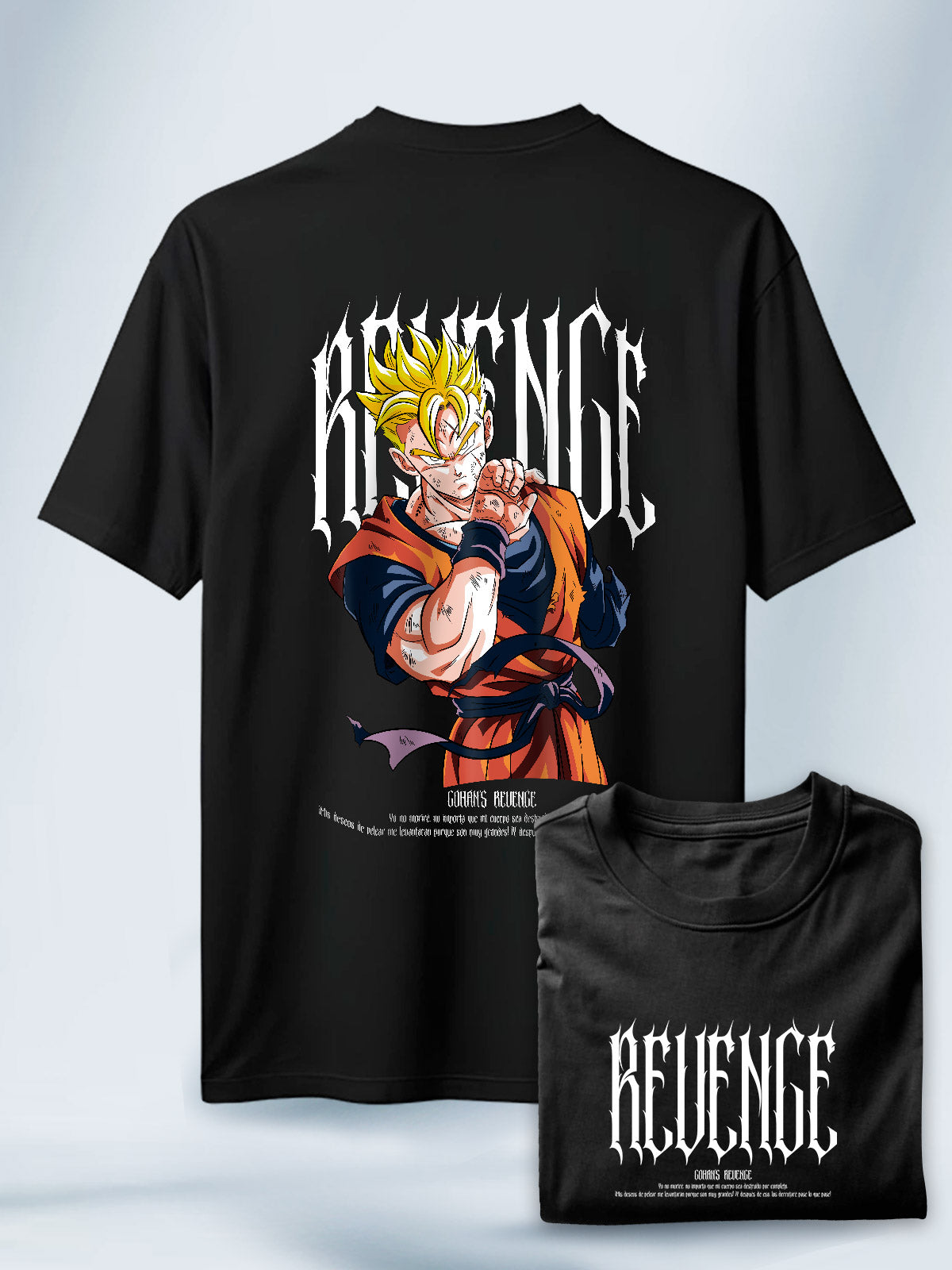 Camiseta Negra Unisex Gohan del futuro Revenge Dragon Ball Z