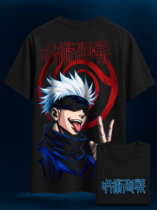 Camisa Premium Oversized Gojo Cool Jujutsu Kaisen
