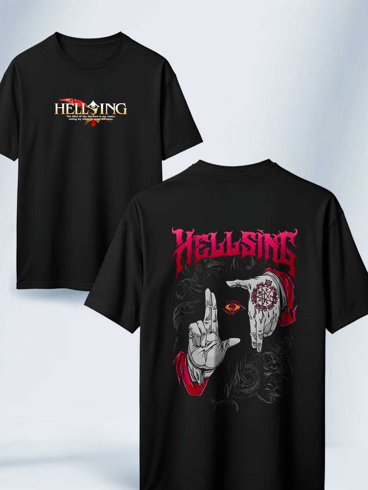 Camiseta Negra Unisex Ojo de Alucard Hellsing