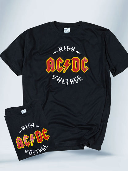 Camiseta Negra Unisex High Voltage AC DC