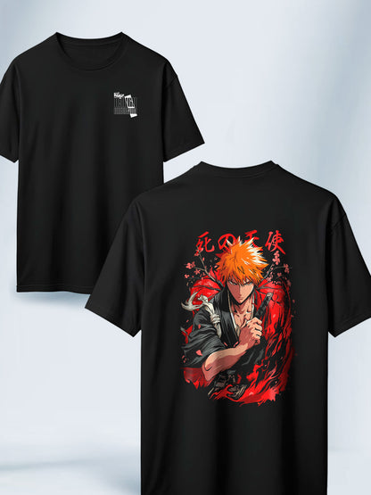 Camiseta Negra Unisex Ichigo Segador de Almas Sustituto Bleach