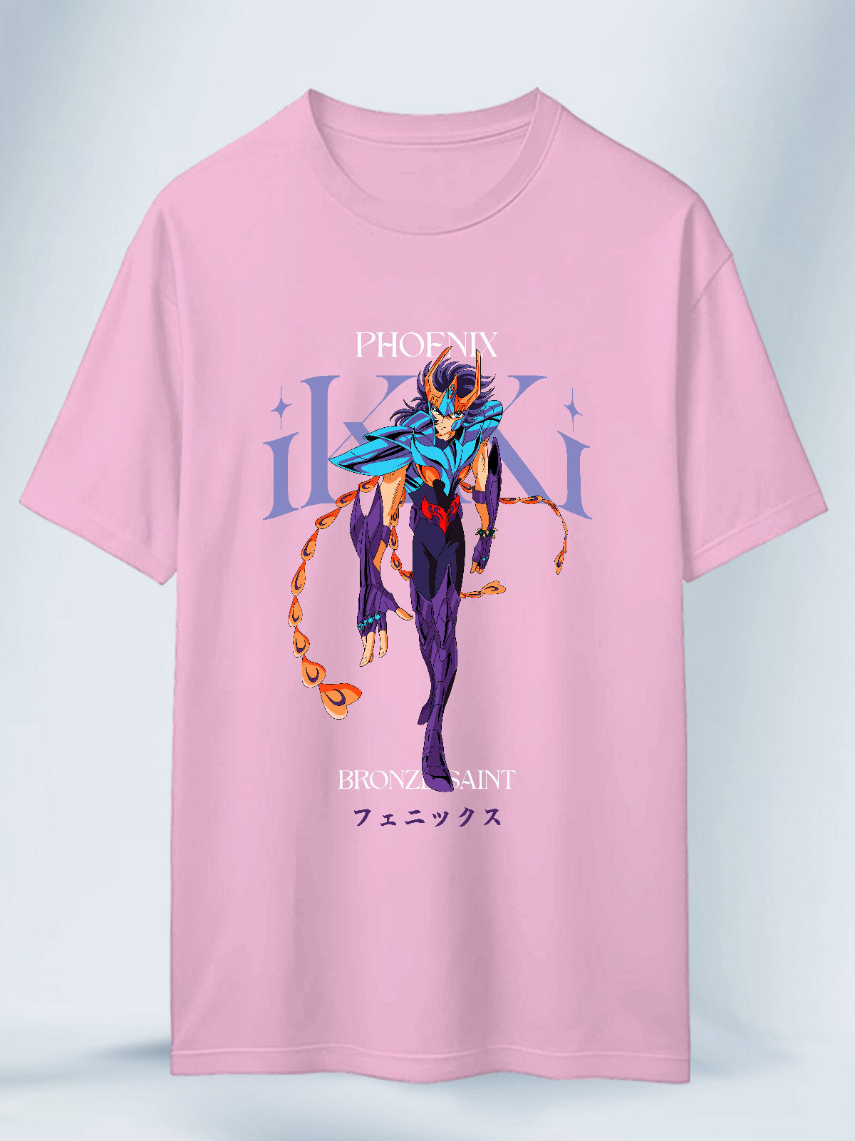 Camisa Rosa Unisex Ikki el Fenix Caballeros del Zodiaco