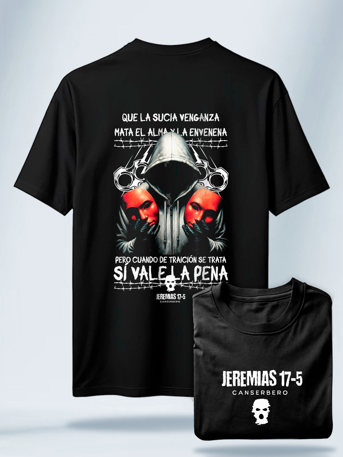 Camiseta Unisex Negra Jeremias 17 5