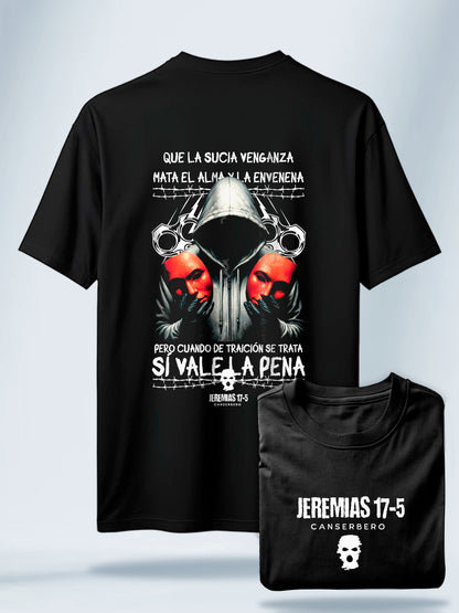 Camiseta Unisex Negra Jeremias 17 5