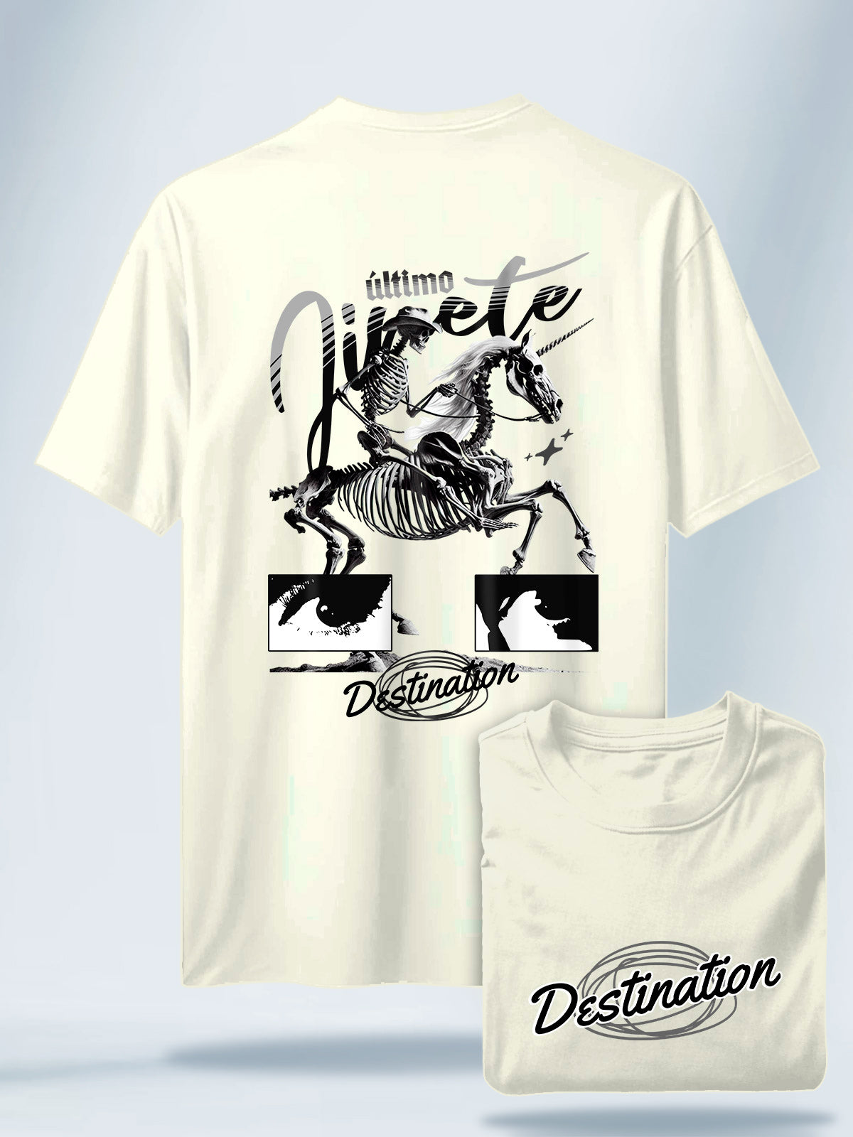 Camiseta Unisex Negra Jinete del destino