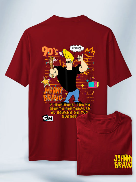 Camiseta Roja Unisex Johnny Flex Johnny Bravo