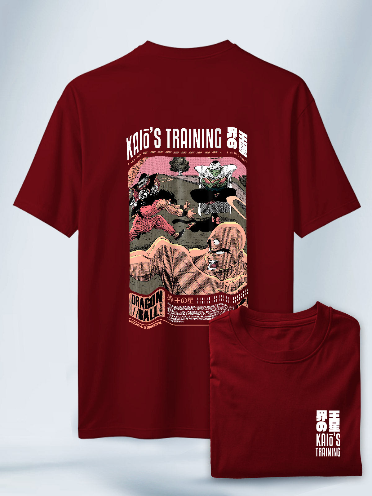 Camisa Vinotinto Unisex Entrenamiento con Kaiosama Dragon Ball Z