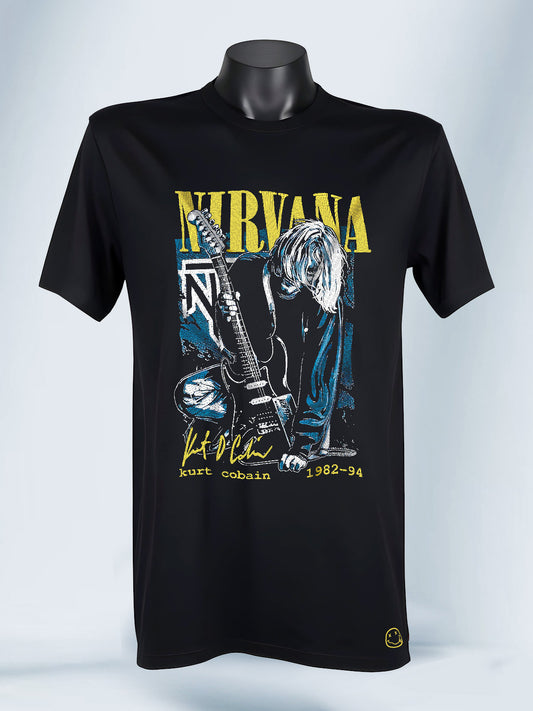 Camiseta Negra Unisex Solo Kurt Nirvana