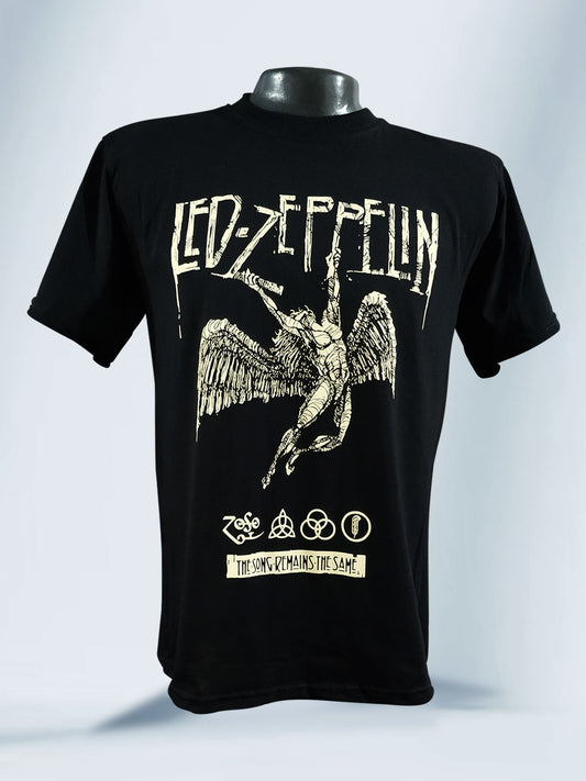 Camiseta Negra Unisex The Song Remains The Same Led Zeppelin