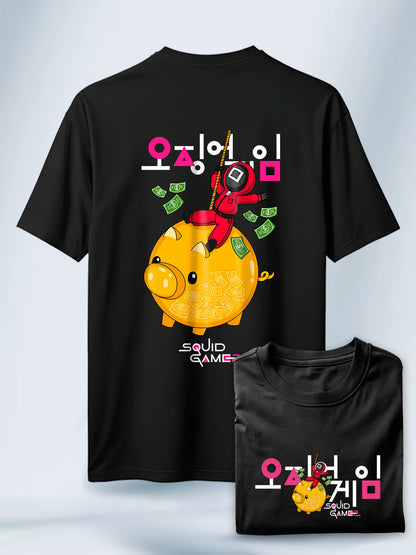 Camiseta Negra Unisex Un Gran Premio Squid Game