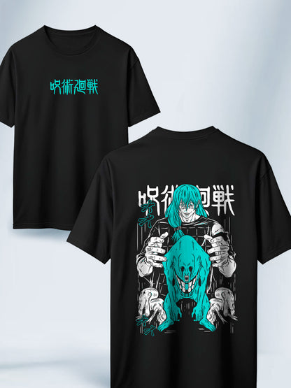Camiseta Negra Unisex Mahito Transfiguracion ociosa Jujutsu Kaisen