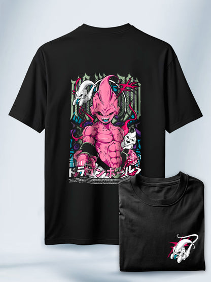 Camisa Negra Unisex Kid Buu Dragon Ball Z