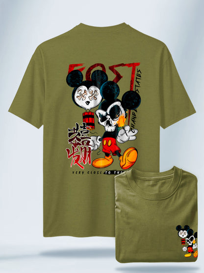 Camiseta Unisex Negra Mcikey Fire