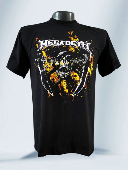 Camiseta Negra Unisex Vic Rattlehead Megadeth