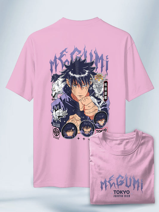Camisa Rosa Unisex Megumi Urbano Jujutsu Kaisen