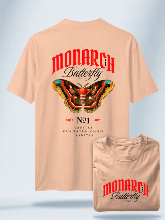 Camiseta Unisex Negra Monarca Camel