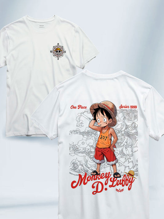 Camiseta Blanca Unisex Luffy Niño One Piece