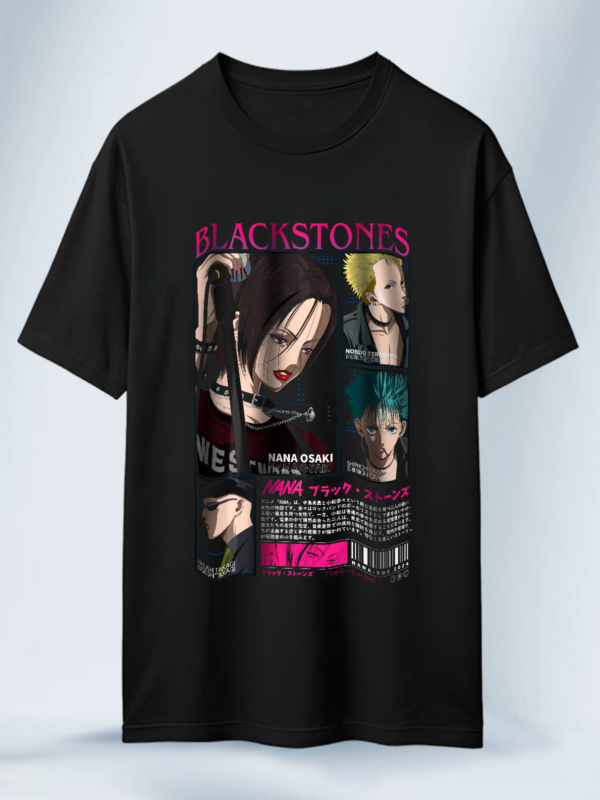 Camisa Negra Unisex Blackstones Nana