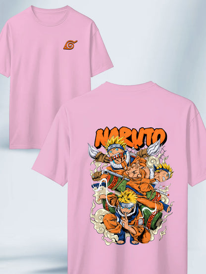 Camiseta Rosada Unisex Naruto Genin Naruto