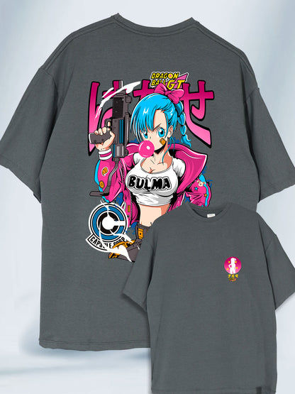 Camiseta Oversized Accion Bulma Dragon Ball