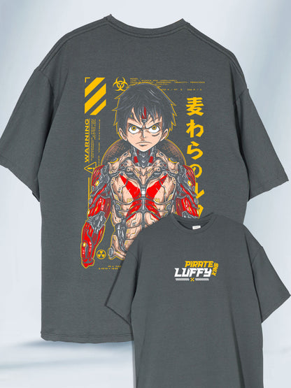 Camiseta Oversized Cyber Luffy One Piece