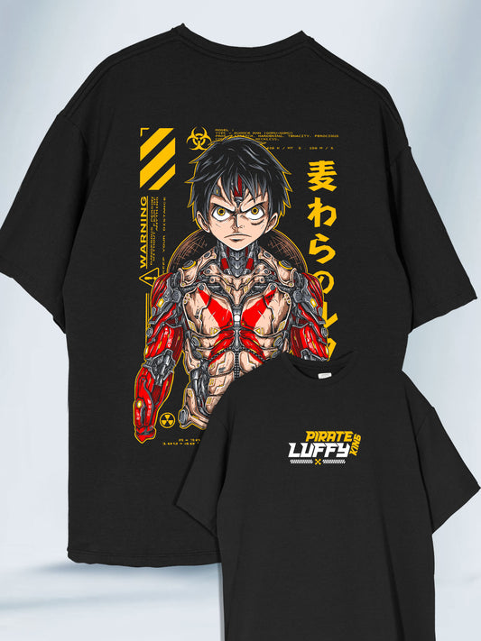 Camiseta Oversized Cyber Luffy One Piece