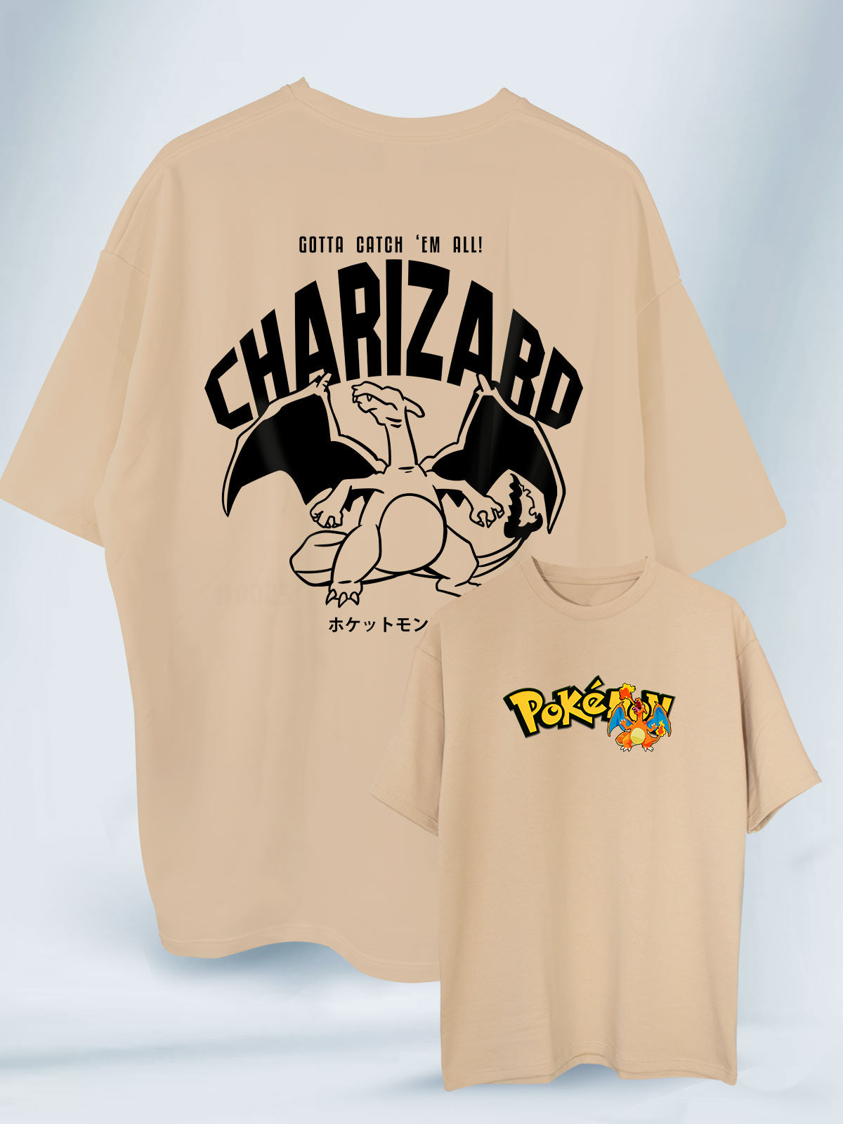 Camiseta Oversized Unisex Charizard Lizardon Pokemon