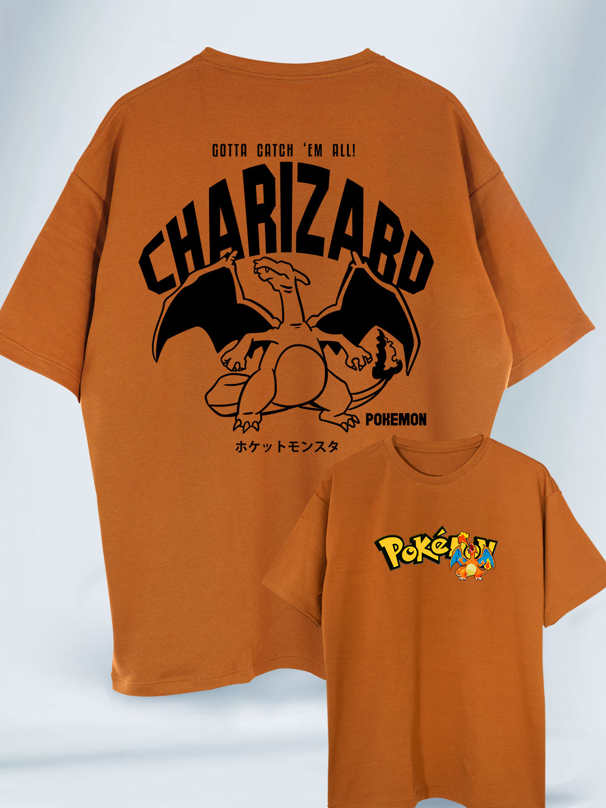 Camiseta Oversized Unisex Charizard Lizardon Pokemon