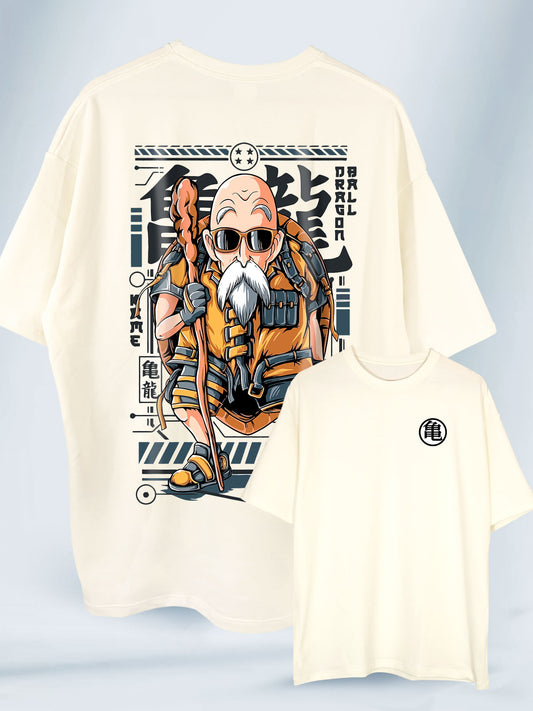 Camiseta Oversized Unisex Maestro Roshi Clasico Dragon Ball