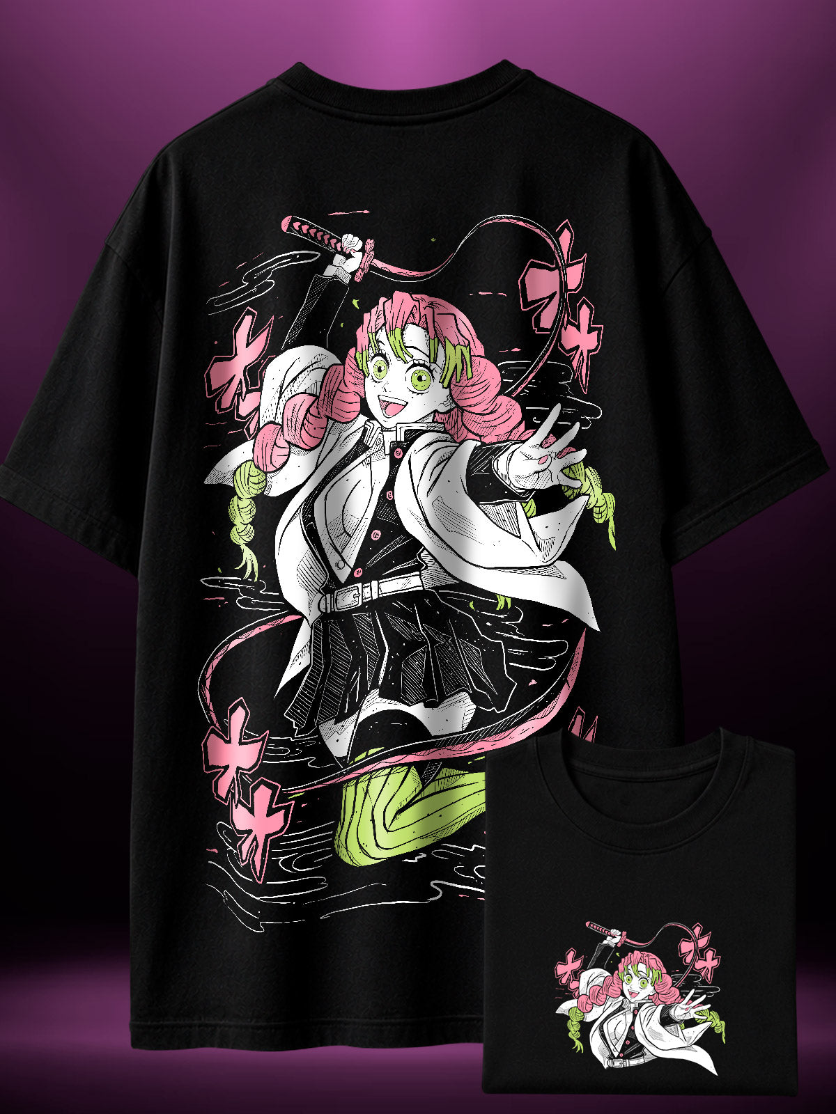 Camisa Premium Oversized Pilar del Amor Mitsuri Kanroji Demon Slayer