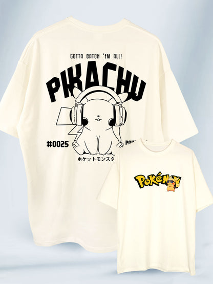 Camiseta Oversized Unisex Cool Pikachu Pokemon