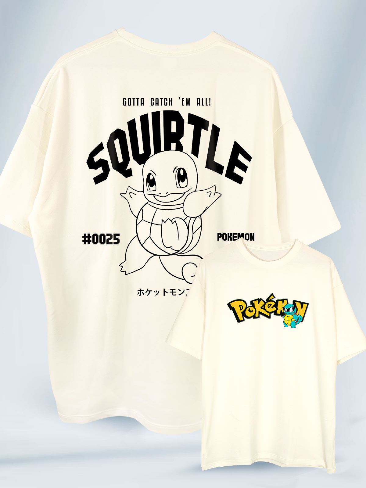 Camiseta Oversized Unisex Cool Squirtle Pokemon