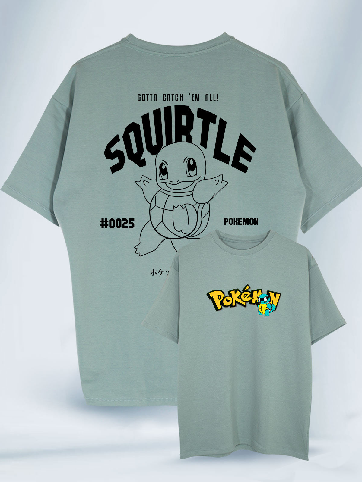 Camiseta Oversized Unisex Cool Squirtle Pokemon