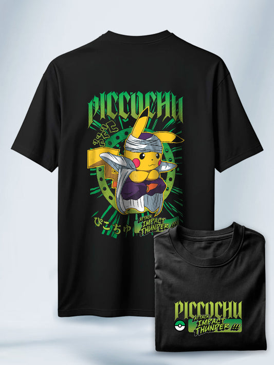 Camisa Negra Unisex Piccochu Pokemon