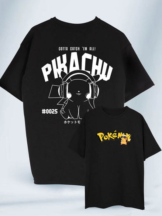 Camiseta Oversized Unisex Cool Pikachu Tela Fria Pokemon