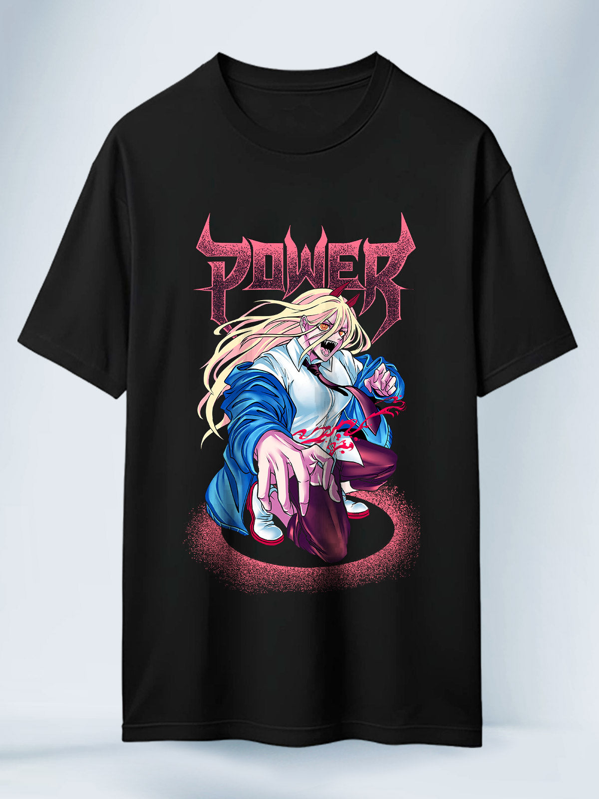 Camiseta Negra Unisex Power Reina del Metal Chainsaw Man