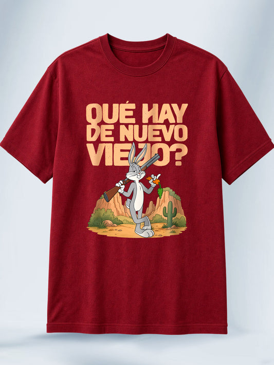 Camiseta Vinotinto Unisex Que Hay de Nuevo Viejo Los Looney Tunes