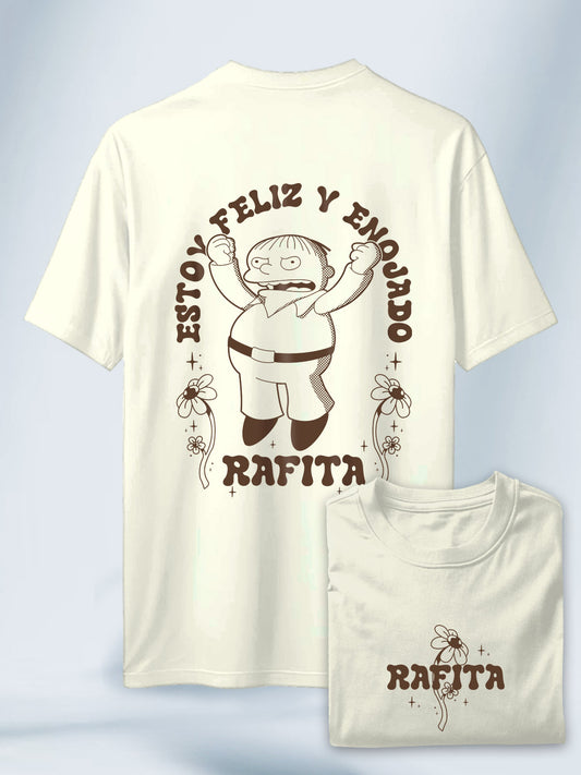 Camiseta Blanca Unisex Ralph soy Feliz y Enojado Los Simpson