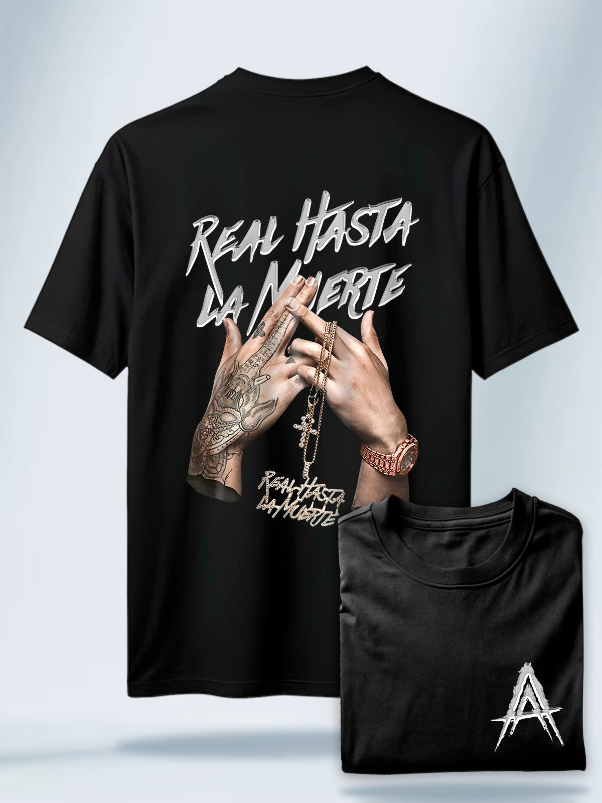 Camiseta Unisex Negra Real hasta la muerte #2