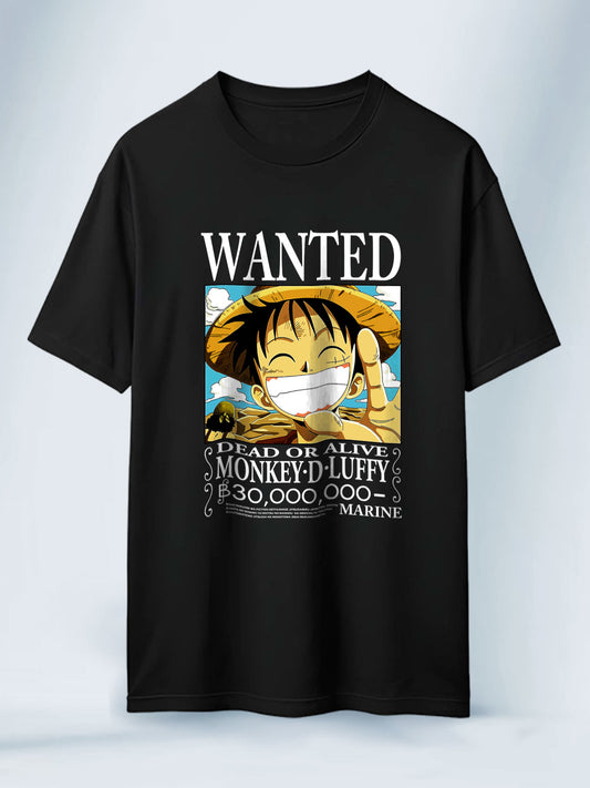 Camiseta Negra Unisex Primera Recompensa de Luffy One Piece